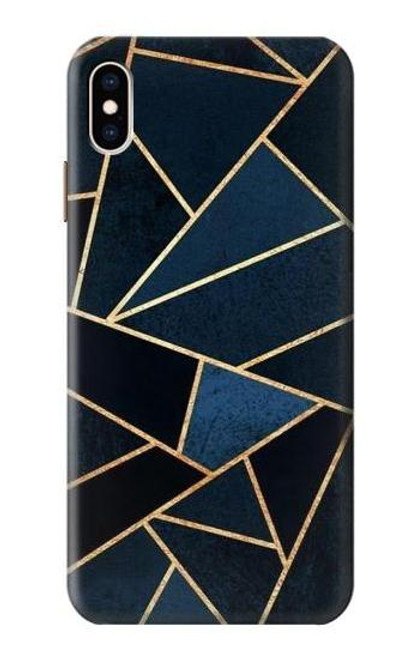 W3479 Marine Bleu Art Graphique Etui Coque Housse et Flip Housse Cuir pour iPhone XS Max