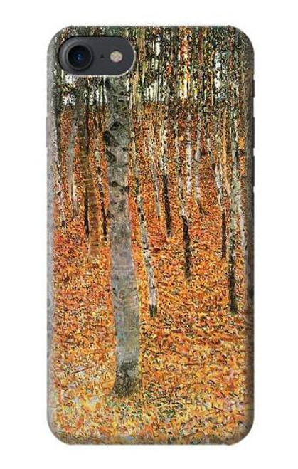 W3380 Gustav Klimt Bouleau Forêt Etui Coque Housse et Flip Housse Cuir pour iPhone 7, iPhone 8, iPhone SE (2020) (2022)