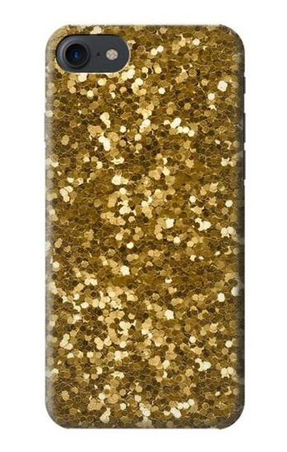 W3388 Imprimer or Glitter Graphic Etui Coque Housse et Flip Housse Cuir pour iPhone 7, iPhone 8, iPhone SE (2020) (2022)