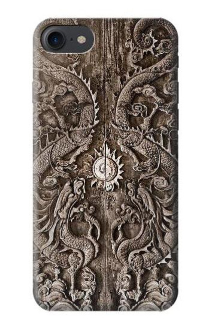 W3395 dragon Porte Etui Coque Housse et Flip Housse Cuir pour iPhone 7, iPhone 8, iPhone SE (2020) (2022)