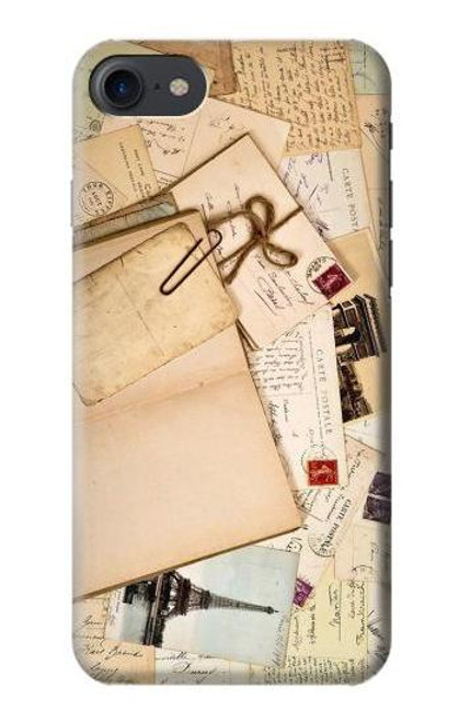 W3397 cartes postales souvenirs Etui Coque Housse et Flip Housse Cuir pour iPhone 7, iPhone 8, iPhone SE (2020) (2022)