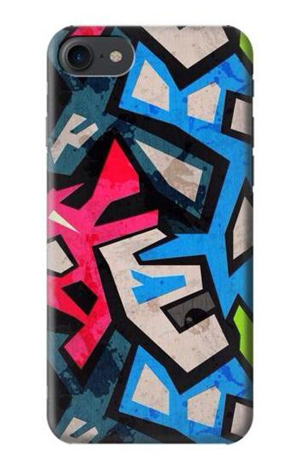 W3445 Art Graffiti rue Etui Coque Housse et Flip Housse Cuir pour iPhone 7, iPhone 8, iPhone SE (2020) (2022)