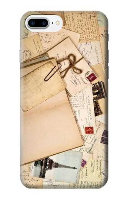 W3397 cartes postales souvenirs Etui Coque Housse et Flip Housse Cuir pour iPhone 7 Plus, iPhone 8 Plus