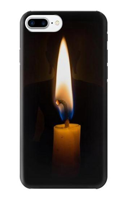 W3530 Bouddha bougie allumée Etui Coque Housse et Flip Housse Cuir pour iPhone 7 Plus, iPhone 8 Plus