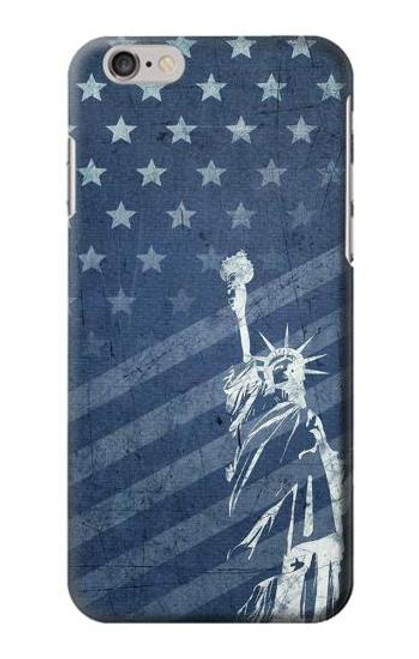 W3450 Drapeau des États-Unis Statue de la Liberté Etui Coque Housse et Flip Housse Cuir pour iPhone 6 6S
