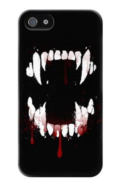 W3527 dents de vampire Etui Coque Housse et Flip Housse Cuir pour iPhone 4 4S