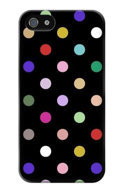 W3532 Coloré à pois Etui Coque Housse et Flip Housse Cuir pour iPhone 4 4S