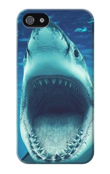 W3548 Requin-tigre Etui Coque Housse et Flip Housse Cuir pour iPhone 4 4S