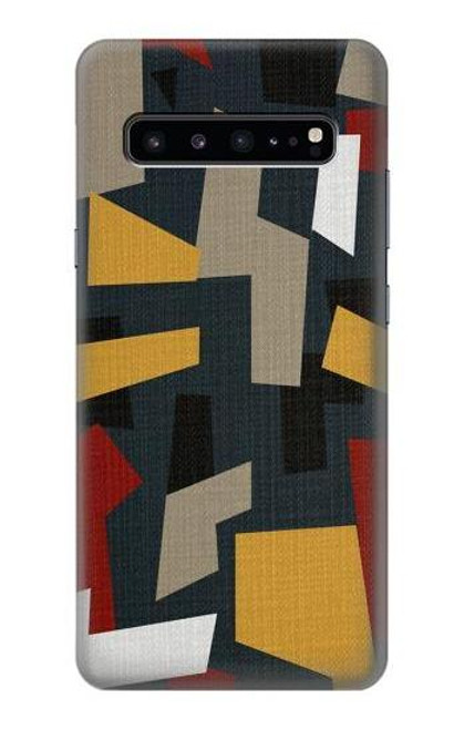 W3386 Résumé Tissu Texture Etui Coque Housse et Flip Housse Cuir pour Samsung Galaxy S10 5G