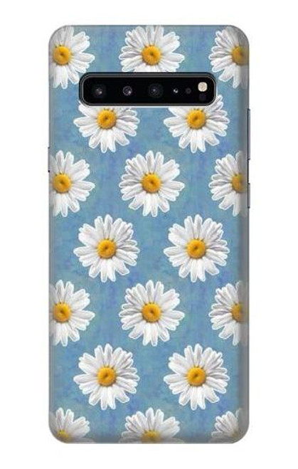 W3454 Marguerite Florale Etui Coque Housse et Flip Housse Cuir pour Samsung Galaxy S10 5G