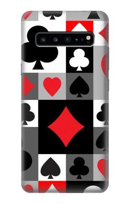 W3463 Costume Poker Carte Etui Coque Housse et Flip Housse Cuir pour Samsung Galaxy S10 5G