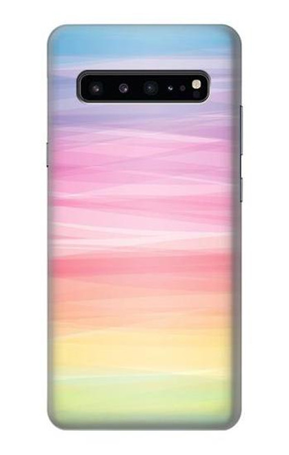 W3507 Coloré Arc-en-ciel pastel Etui Coque Housse et Flip Housse Cuir pour Samsung Galaxy S10 5G