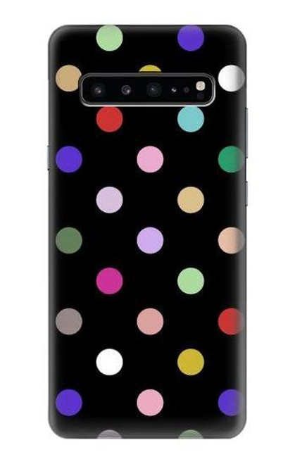 W3532 Coloré à pois Etui Coque Housse et Flip Housse Cuir pour Samsung Galaxy S10 5G