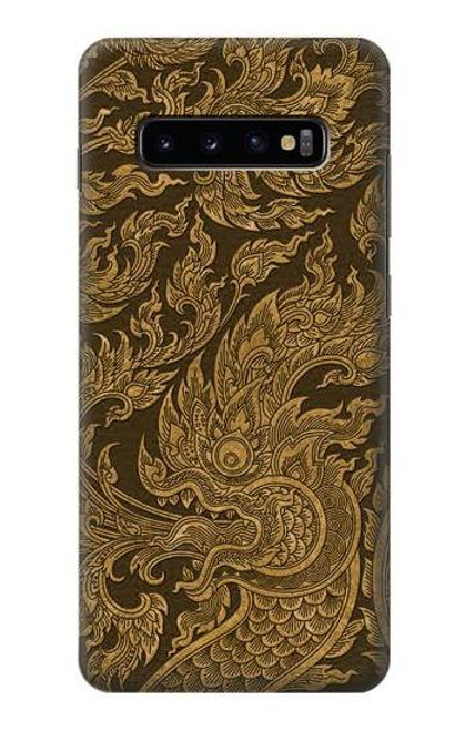 W3382 Thai Art Naga Etui Coque Housse et Flip Housse Cuir pour Samsung Galaxy S10 Plus