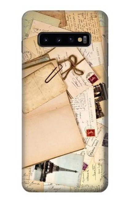 W3397 cartes postales souvenirs Etui Coque Housse et Flip Housse Cuir pour Samsung Galaxy S10 Plus