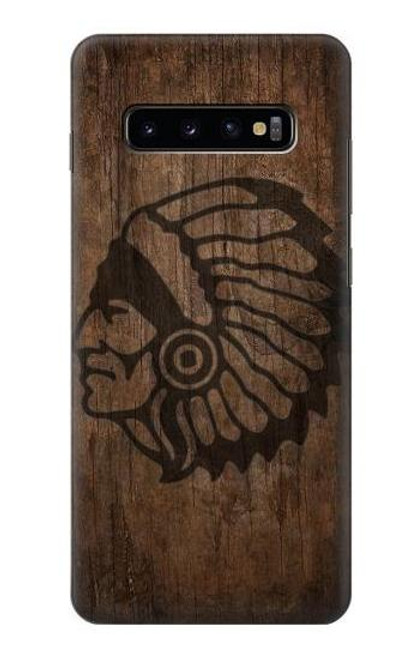 W3443 Tête indienne Etui Coque Housse et Flip Housse Cuir pour Samsung Galaxy S10 Plus