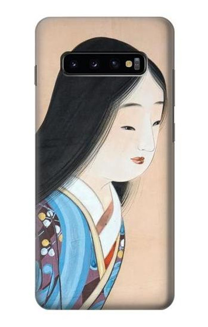 W3483 Japon Beauté Kimono Etui Coque Housse et Flip Housse Cuir pour Samsung Galaxy S10 Plus