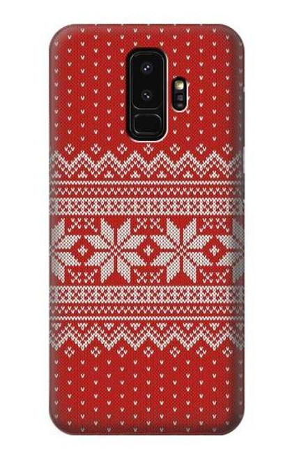 W3384 Motif d'hiver sans couture tricot Etui Coque Housse et Flip Housse Cuir pour Samsung Galaxy S9 Plus