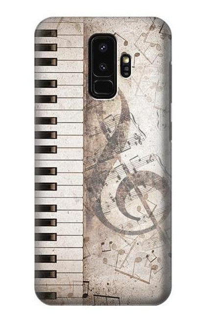 W3390 Note de musique Etui Coque Housse et Flip Housse Cuir pour Samsung Galaxy S9 Plus