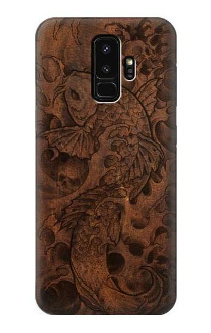 W3405 Graphique poisson Tatouage cuir Imprimer Etui Coque Housse et Flip Housse Cuir pour Samsung Galaxy S9 Plus