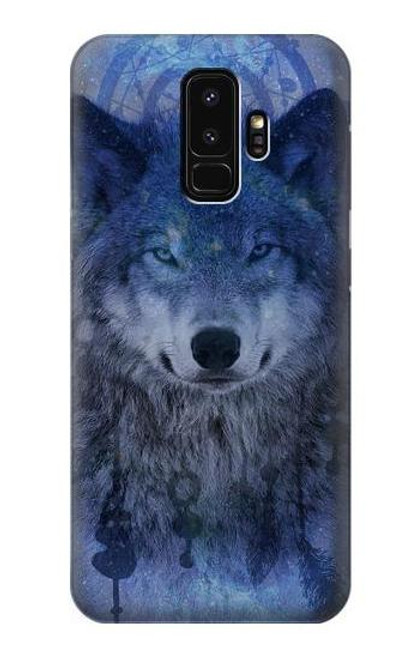 W3410 Loup Dream Catcher Etui Coque Housse et Flip Housse Cuir pour Samsung Galaxy S9 Plus