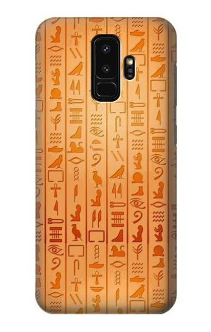 W3440 Hiéroglyphes égyptiens Etui Coque Housse et Flip Housse Cuir pour Samsung Galaxy S9 Plus