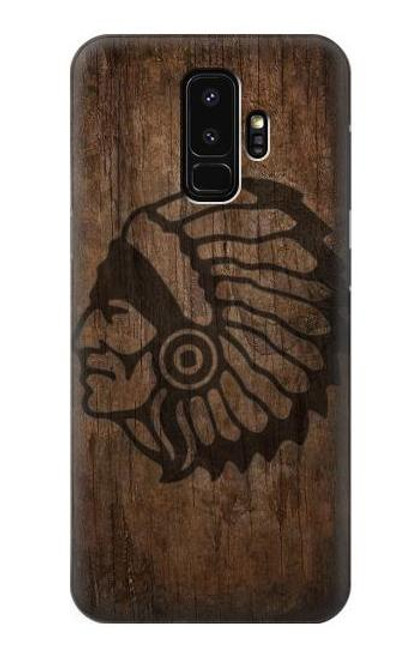 W3443 Tête indienne Etui Coque Housse et Flip Housse Cuir pour Samsung Galaxy S9 Plus