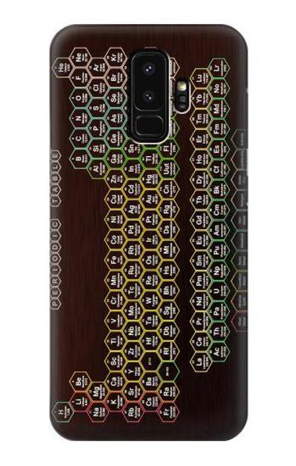 W3544 Néon Honeycomb Tableau périodique Etui Coque Housse et Flip Housse Cuir pour Samsung Galaxy S9 Plus