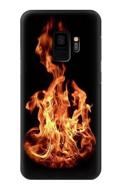 W3379 Cadre d'incendie Etui Coque Housse et Flip Housse Cuir pour Samsung Galaxy S9