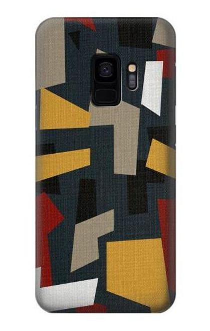 W3386 Résumé Tissu Texture Etui Coque Housse et Flip Housse Cuir pour Samsung Galaxy S9