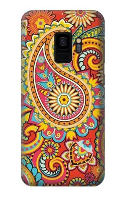 W3402 Floral Paisley Seamless Etui Coque Housse et Flip Housse Cuir pour Samsung Galaxy S9