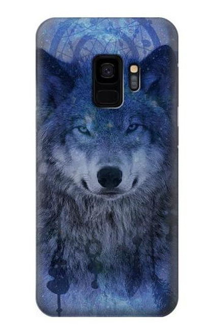 W3410 Loup Dream Catcher Etui Coque Housse et Flip Housse Cuir pour Samsung Galaxy S9