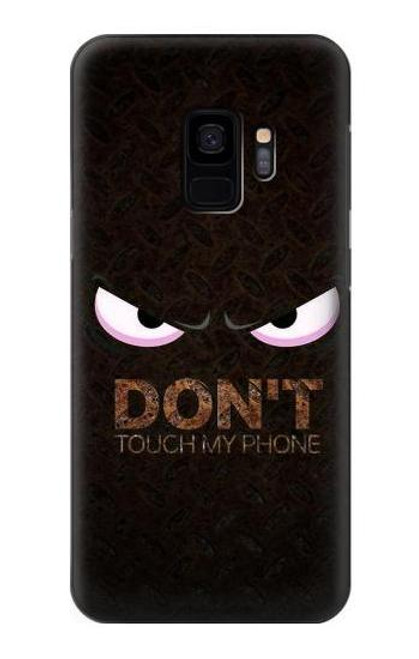 W3412 Ne touche pas mon téléphone Etui Coque Housse et Flip Housse Cuir pour Samsung Galaxy S9