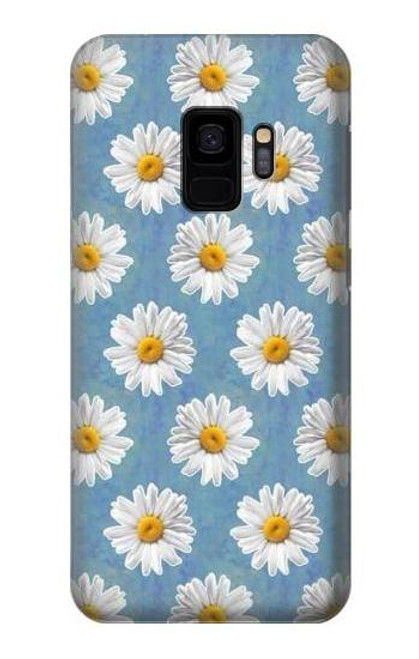 W3454 Marguerite Florale Etui Coque Housse et Flip Housse Cuir pour Samsung Galaxy S9