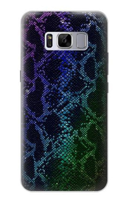 W3366 Arc en ciel Python graphique Imprimer Peau Etui Coque Housse et Flip Housse Cuir pour Samsung Galaxy S8 Plus