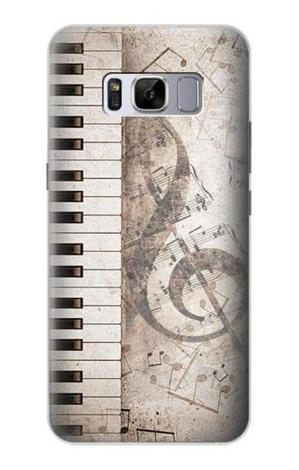 W3390 Note de musique Etui Coque Housse et Flip Housse Cuir pour Samsung Galaxy S8 Plus