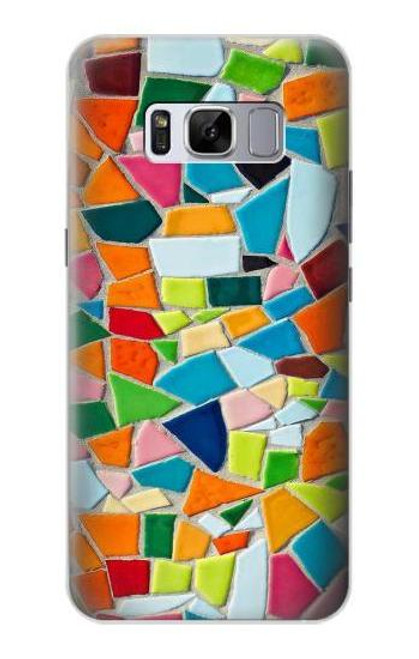 W3391 Art abstrait carreaux de mosaïque graphique Etui Coque Housse et Flip Housse Cuir pour Samsung Galaxy S8 Plus