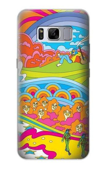 W3407 hippie Art Etui Coque Housse et Flip Housse Cuir pour Samsung Galaxy S8 Plus