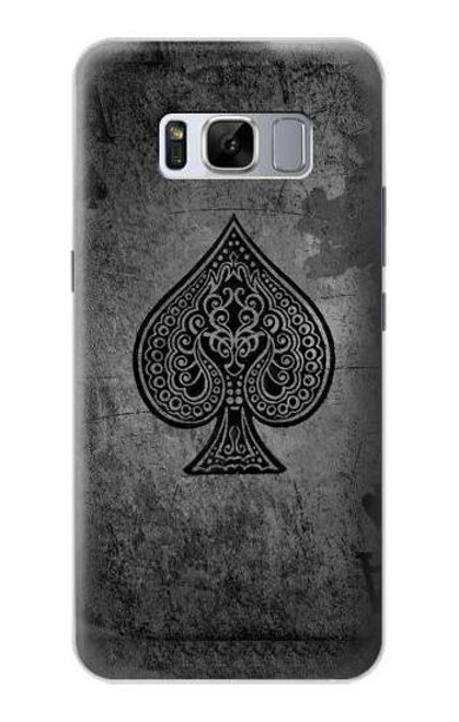 W3446 Noir Ace Spade Etui Coque Housse et Flip Housse Cuir pour Samsung Galaxy S8 Plus