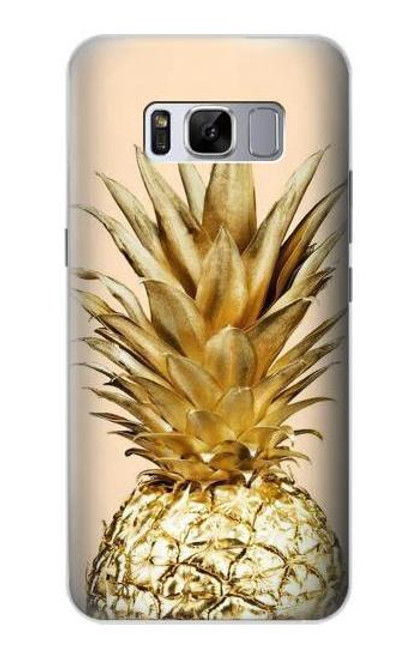 W3490 ananas or Etui Coque Housse et Flip Housse Cuir pour Samsung Galaxy S8 Plus