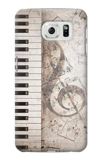 W3390 Note de musique Etui Coque Housse et Flip Housse Cuir pour Samsung Galaxy S7 Edge