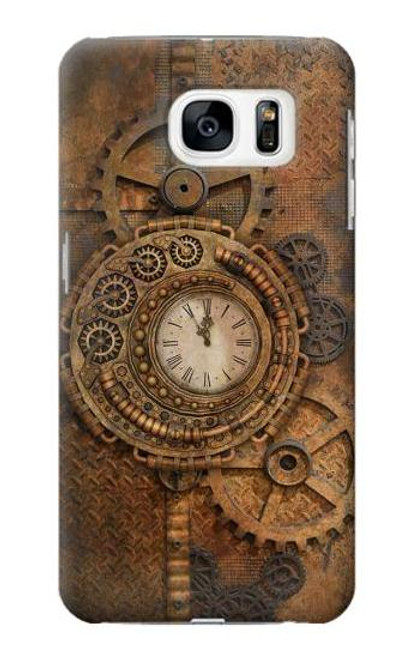 W3401 Horloge vitesse Steampunk Etui Coque Housse et Flip Housse Cuir pour Samsung Galaxy S7