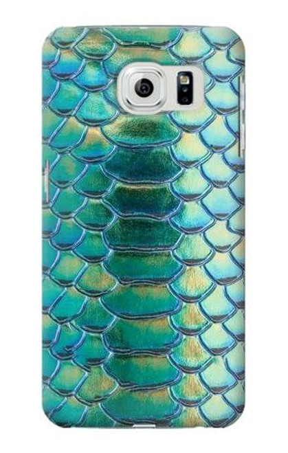 W3414 Vert Serpent Échelle graphique Imprimer Etui Coque Housse et Flip Housse Cuir pour Samsung Galaxy S6