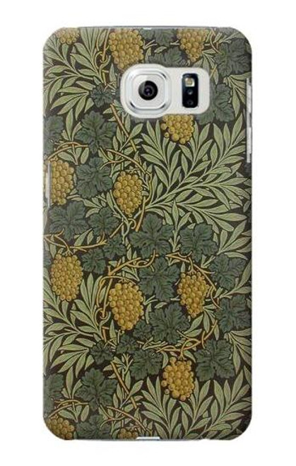 W3662 William Morris Vine Pattern Etui Coque Housse et Flip Housse Cuir pour Samsung Galaxy S6