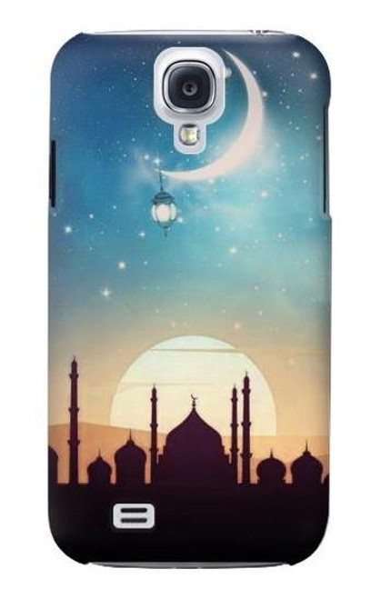 W3502 Coucher de soleil islamique Etui Coque Housse et Flip Housse Cuir pour Samsung Galaxy S4