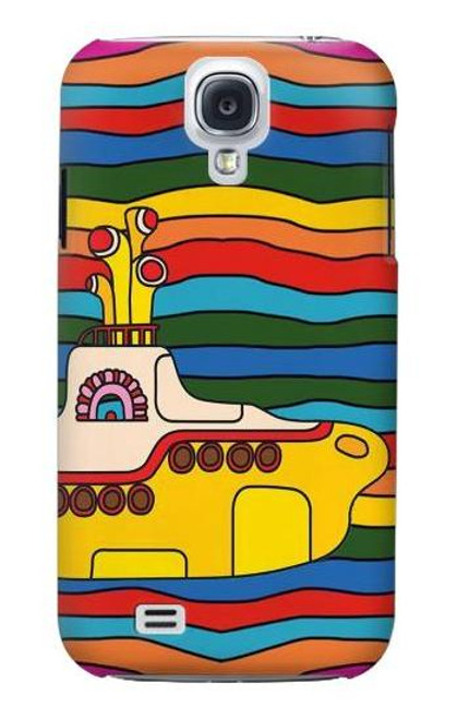 W3599 Hippie submarin Jaune Etui Coque Housse et Flip Housse Cuir pour Samsung Galaxy S4