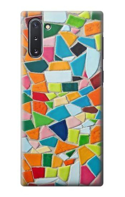 W3391 Art abstrait carreaux de mosaïque graphique Etui Coque Housse et Flip Housse Cuir pour Samsung Galaxy Note 10