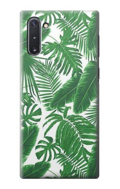 W3457 Papier Palm Monstera Etui Coque Housse et Flip Housse Cuir pour Samsung Galaxy Note 10