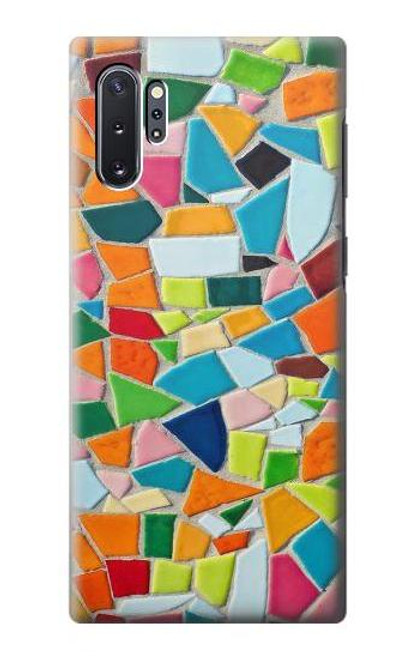 W3391 Art abstrait carreaux de mosaïque graphique Etui Coque Housse et Flip Housse Cuir pour Samsung Galaxy Note 10 Plus