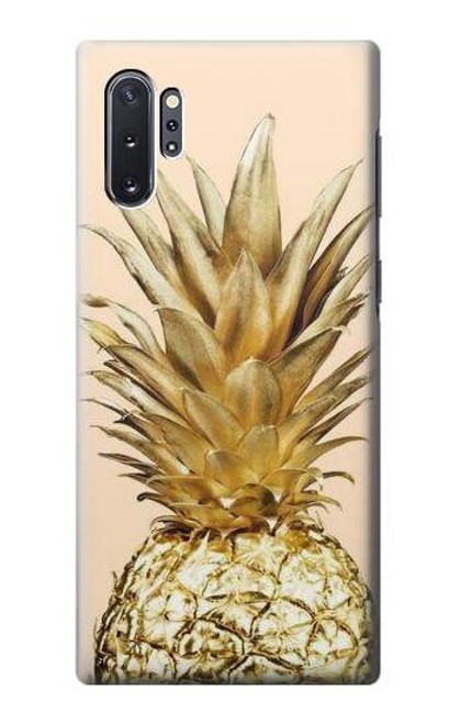 W3490 ananas or Etui Coque Housse et Flip Housse Cuir pour Samsung Galaxy Note 10 Plus